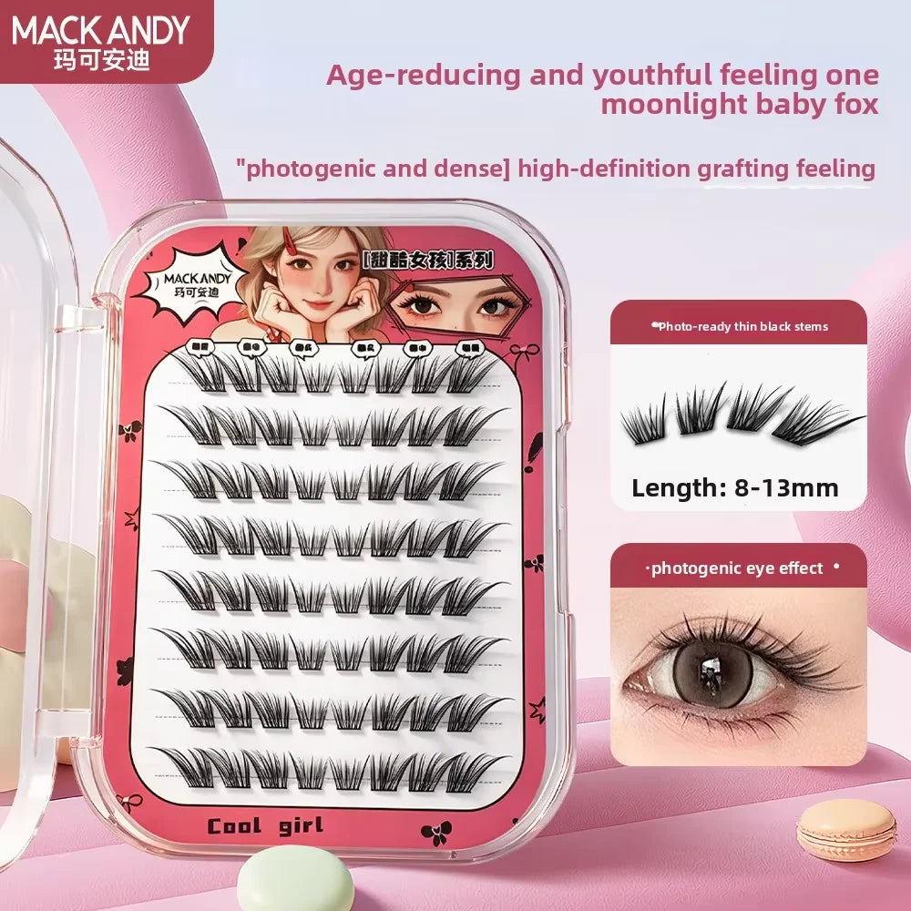 SWANS Fox Eye Self-Adhesive False Eyelashes – Glue-Free Winged False Eyelashes SWANS B
