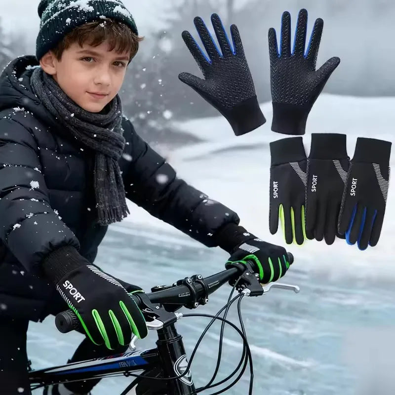 Kids Winter Thermal Gloves Water-Resistant Anti-Slip 5–13 Yrs Kids Winter Gloves SWANS