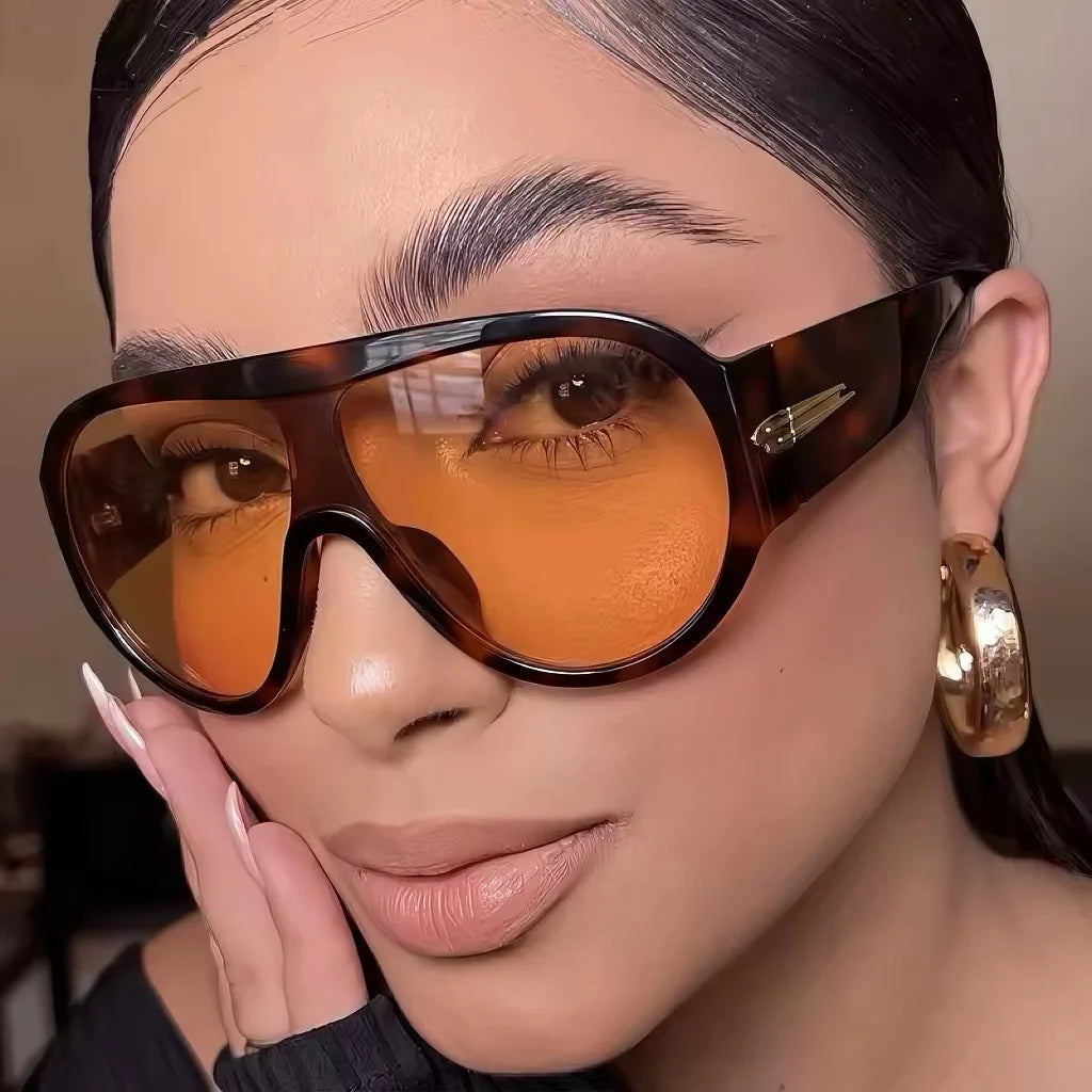 TOYEARN Oversized Y2K Punk Sunglasses – UV400 Unisex Fashion Sunglasses SWANS
