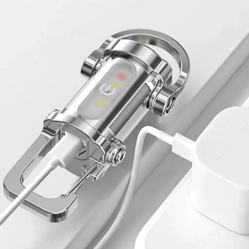 Rechargeable Mini LED Keychain Flashlight – 200LM, 7 Modes Keychain Flashlight SWANS