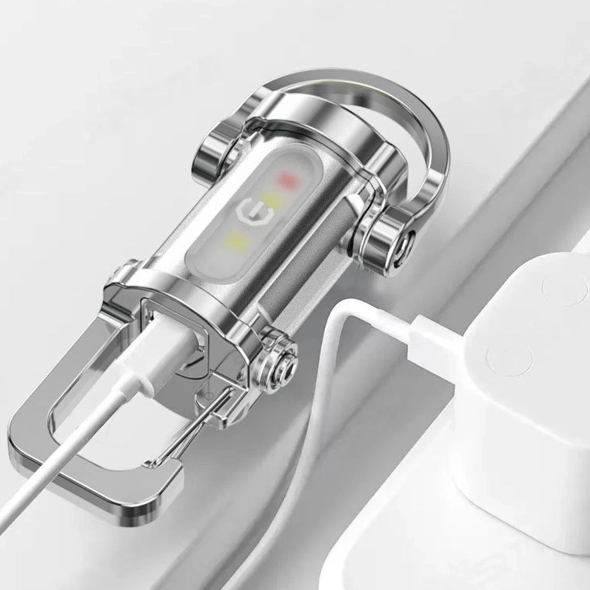 Rechargeable Mini LED Keychain Flashlight – 200LM, 7 Modes Keychain Flashlight SWANS