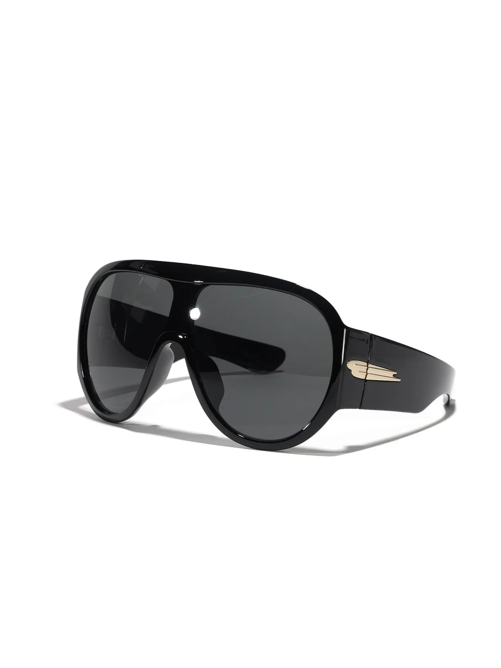 TOYEARN Oversized Y2K Punk Sunglasses – UV400 Unisex Fashion Sunglasses SWANS Black Black As the picture