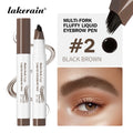 Lakerain Multi-Fork Fluffy Liquid Eyebrow Pen – Waterproof Liquid Eyebrow Pen SWANS Black Brown