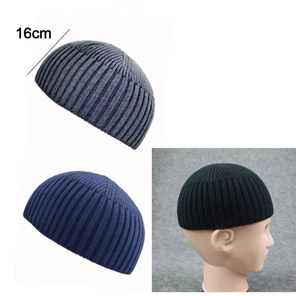 Unisex Solid Knit Beanie – Warm Brimless Dome Cap | Winter Knit Beanie Cap SWANS