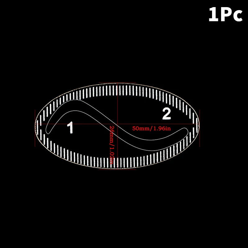 Brow Mapping Ruler – Eyebrow Shaping & Microblading Stencil Eyebrow Shaping Tool SWANS 1Pc B