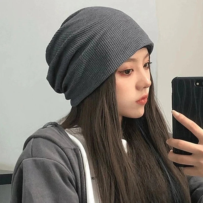 Unisex Solid Knit Beanie – Warm Elastic Pullover Cap Knit Beanie Hat SWANS