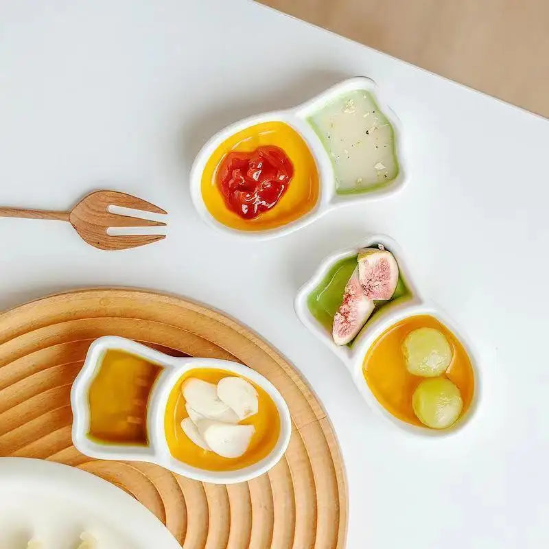 Carrot Shape Ceramic Sauce Dish – Mini Condiment Saucer Ceramic Sauce Dish SWANS