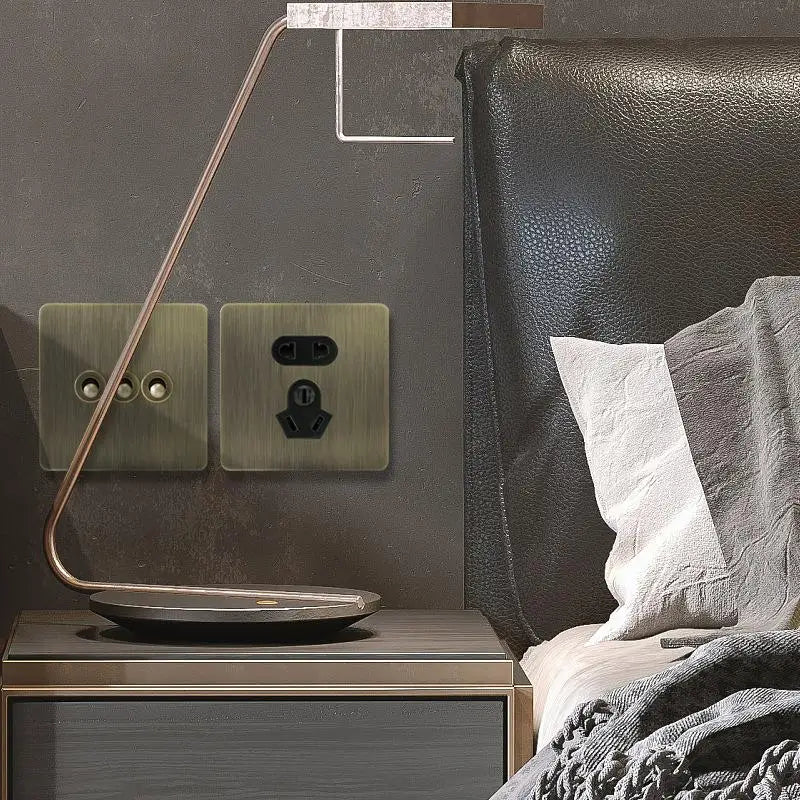 Retro Bronzed Antique Metal EU Wall Toggle Light Switch 1PC Wall Toggle Switch SWANS