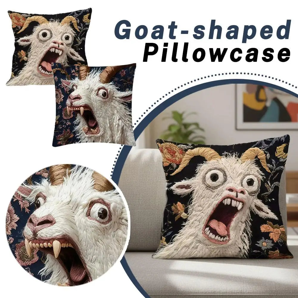 Screaming Goat Cushion Cover 18x18 Soft Plush Pillow 2-Pack Decorative Pillow Cover SWANS
