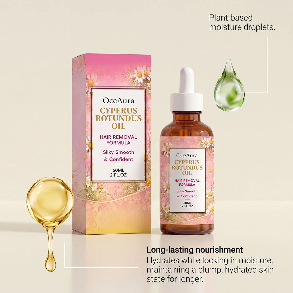 OceAura Cyperus Rotundus Hair Inhibitor Body Oil – 60ml Hair Inhibitor Oil SWANS