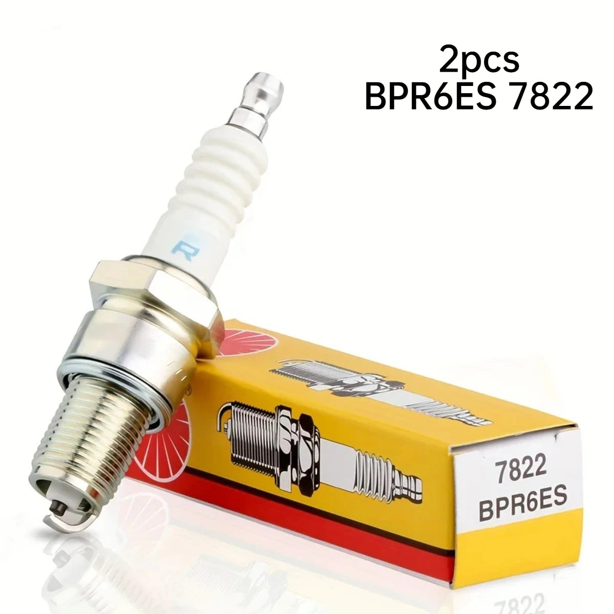 NGK BPR6ES 7822 Nickel Spark Plugs – Car, Motorcycle & Mower Nickel Spark Plug SWANS 2pcs-BPR6ES 7822