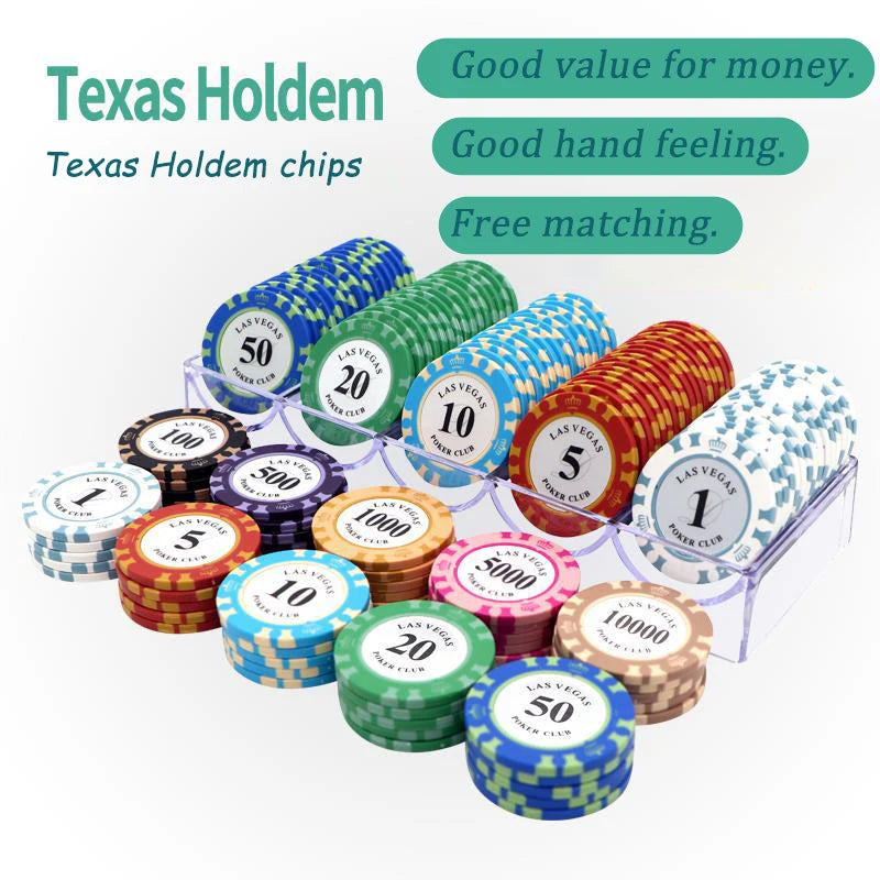 14g Casino Poker Chip Multi-Denomination Texas Table Game Casino Poker Chip SWANS