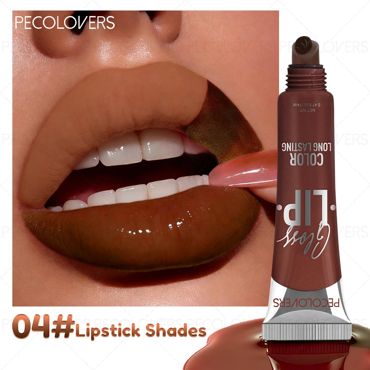 Waterproof Peel-Off Lip Gloss – High Pigment Non-Sticky Lip Gloss SWANS 04