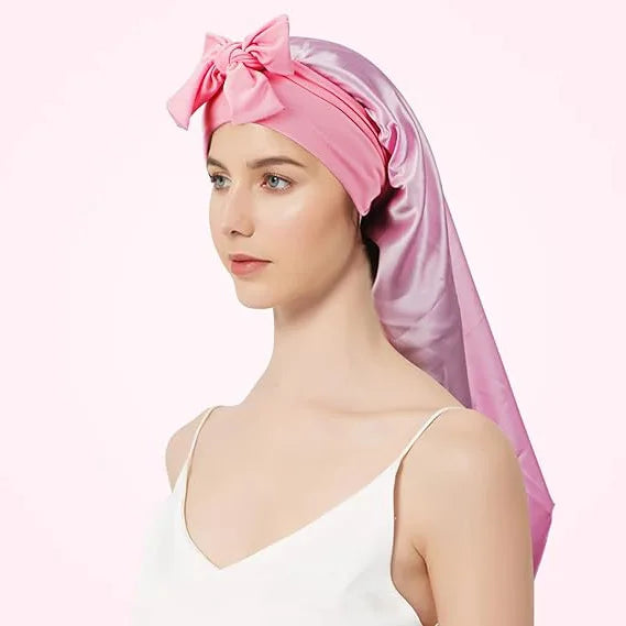 Extra Long Satin Bonnet – Anti-Frizz Sleep Cap for All Hair Types Satin Sleep Bonnet SWANS 10mix pcs