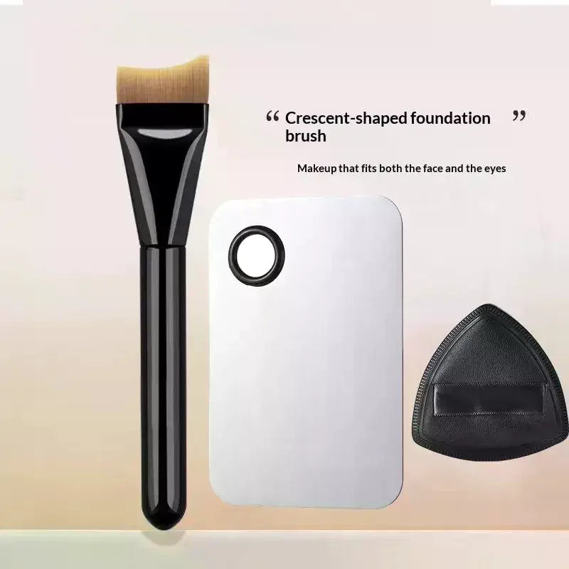 Makeup Foundation Brush, Mixing Palette & Spatula Set Makeup Brush Set SWANS
