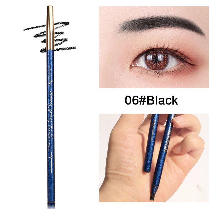 Waterproof Eyebrow Pencil – Natural Long-Lasting Brow Tint Eyebrow Pencil SWANS 06Black