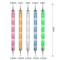 5-Piece Dual-Ended Nail Art Dotting Pen Set – Rhinestone Tool Nail Art Dotting Pens SWANS A3