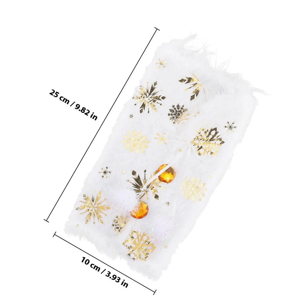 2-Pack Golden Snowflake Wine Bottle Covers – Christmas Sleeves Wine Bottle Cover SWANS