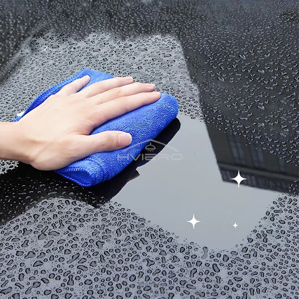 HVIERO Microfiber Car Cleaning Towels 2/5/10 Pack 25×25cm Car Detailing Towel SWANS