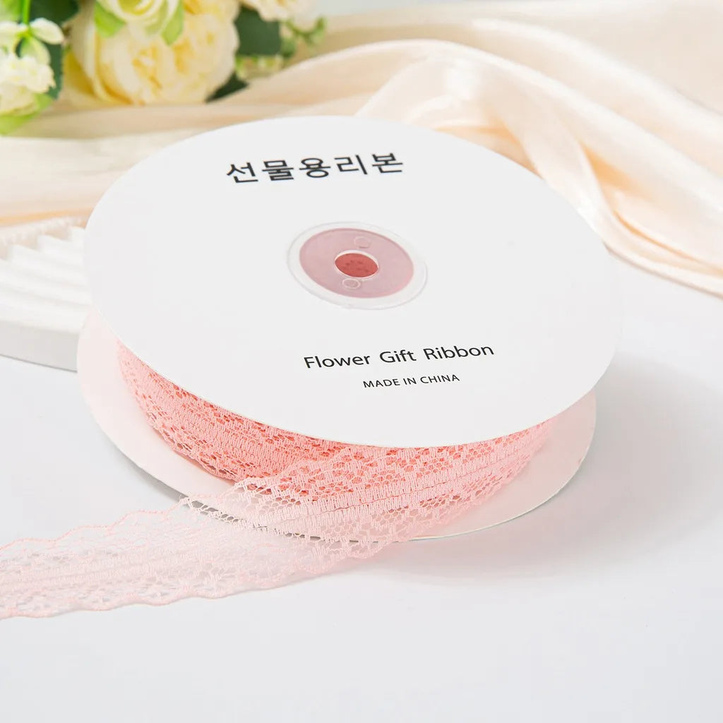 Nylon Lace Ribbon 50 Yards – DIY Wedding & Craft Decoration Decorative Lace Ribbon SWANS Light Pink