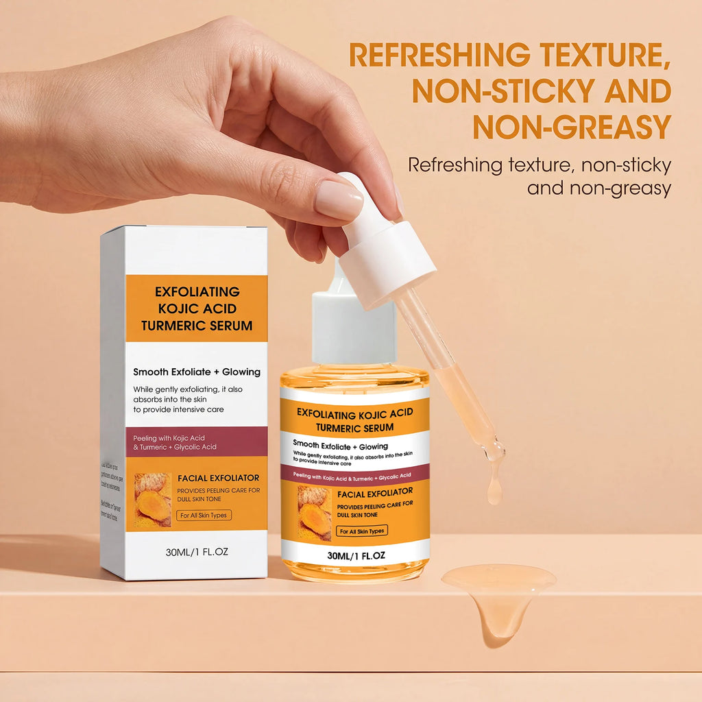 OceAura Turmeric Kojic Acid Exfoliating Serum & Soap Set Exfoliating Skincare Set SWANS