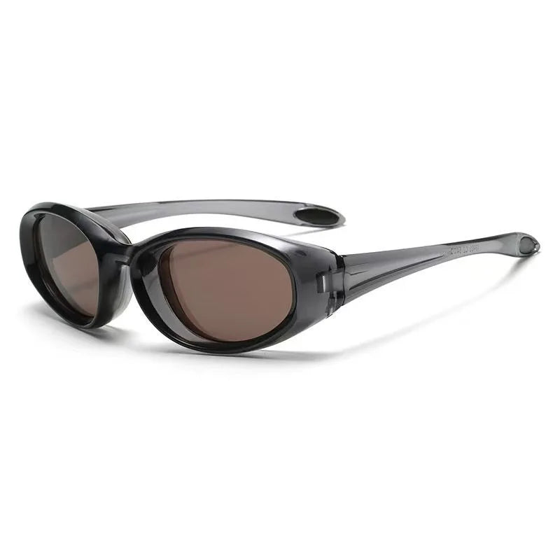 Y2K Cat Eye Sunglasses UV400 – Punk & Hip Hop Style Shades Fashion Sunglasses SWANS Gray Tea