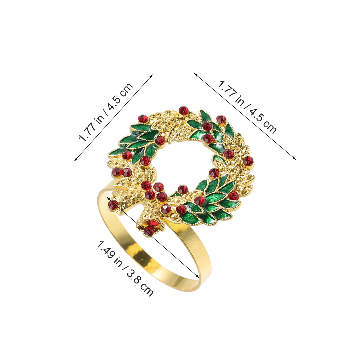 3-Pack Christmas Wreath Napkin Rings – Holiday Table Decor Napkin Rings SWANS
