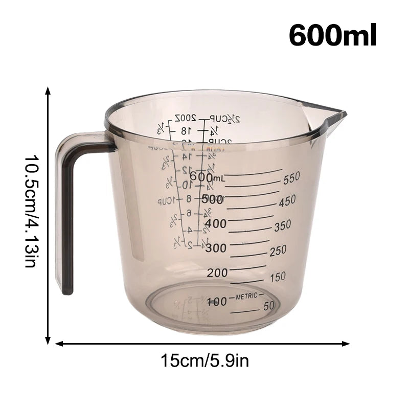 Plastic Measuring Cup PS Beaker 150–1000ml | Kitchen Baking Measuring Cup SWANS 600ML