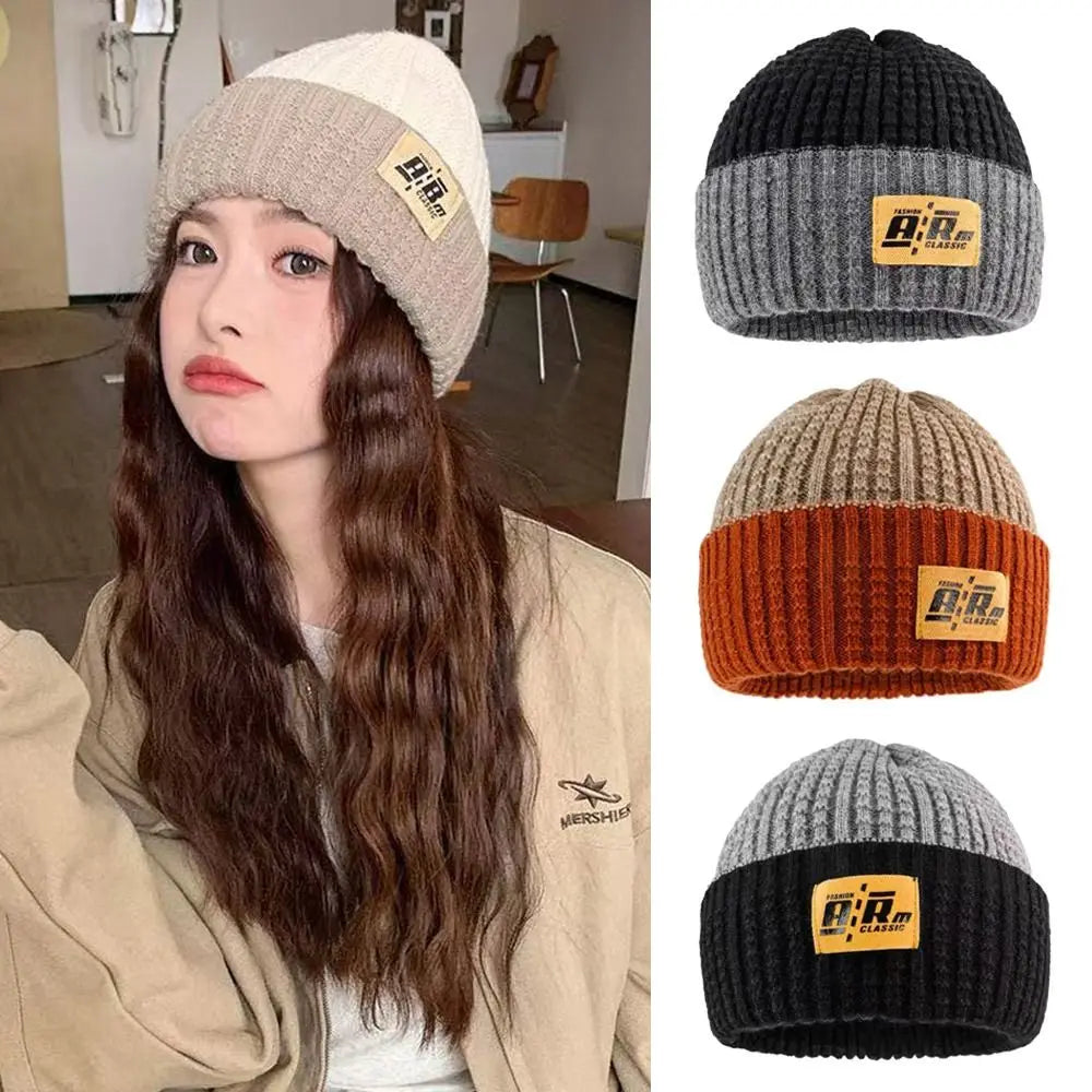 Women's Thickened Knit Beanie Hat with Ear Protection Knit Beanie Hat SWANS