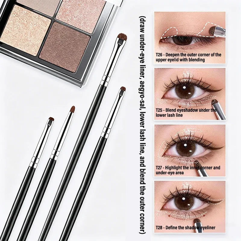 Precision Eye Detail Makeup Brushes – Shadow, Liner & Highlight Eye Makeup Brush SWANS