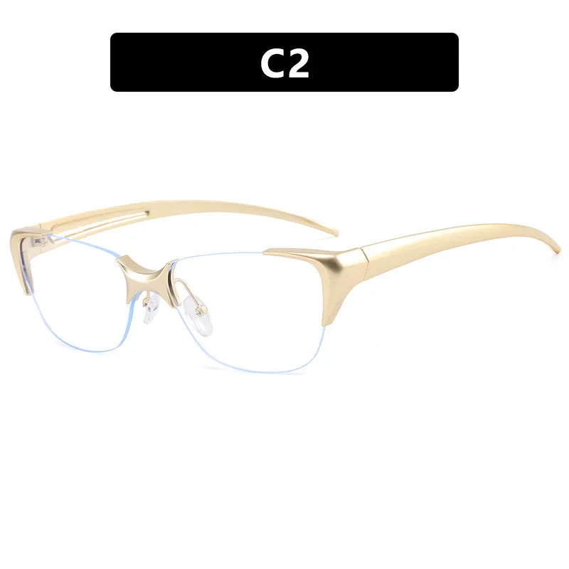 TOYEARN Y2K Cyberpunk Metal Sunglasses UV400 Unisex Punk Shades Fashion Sunglasses SWANS Gold As the picture