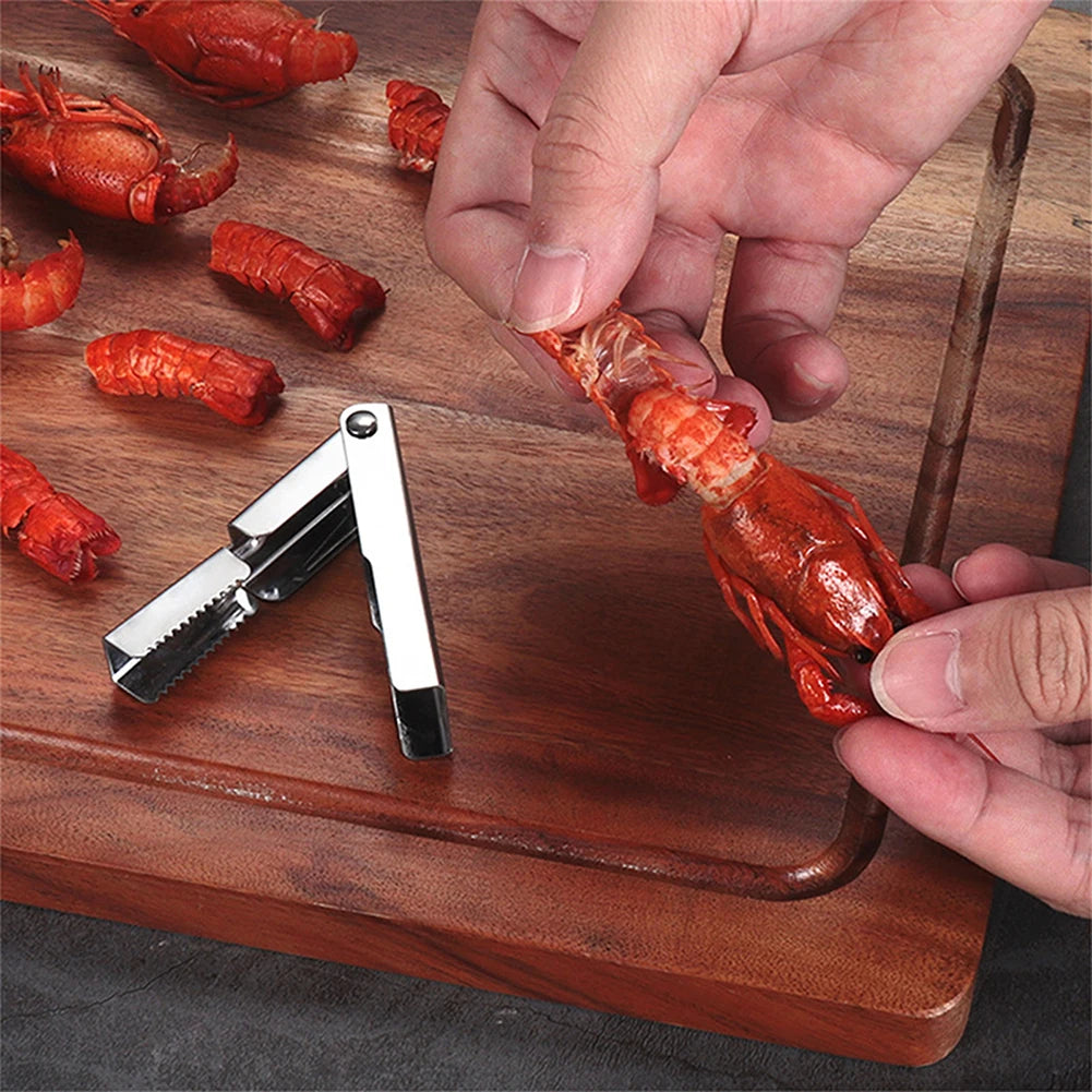 SWANS Stainless Steel Crawfish Sheller & Tail Peeler Tool Seafood Shelling Tool SWANS