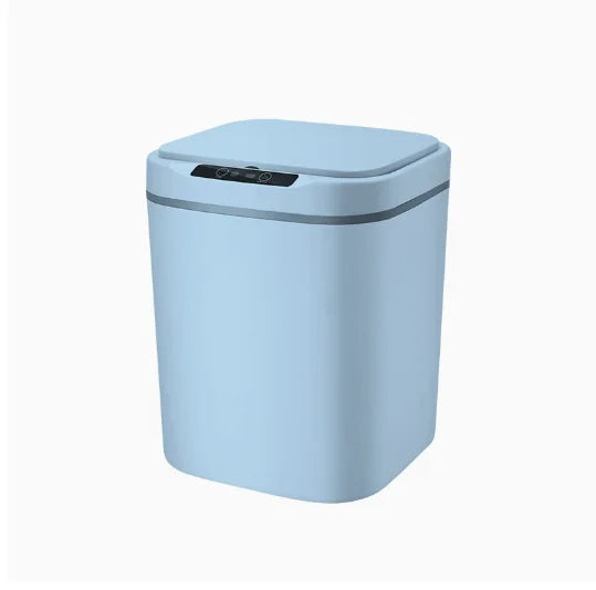 Smart Touchless Sensor Trash Can – Auto-Open Lid for Home Smart Sensor Trash Can SWANS blue 15L
