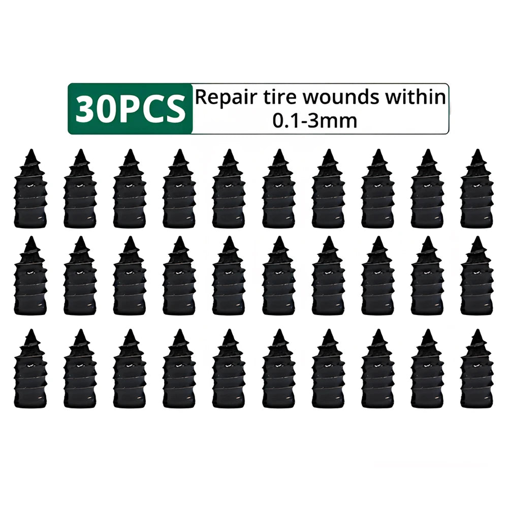 Vacuum Tire Repair Nail Kit 10/30pc – No-Glue Tubeless Fix Tire Repair Kit SWANS Small 30 PCS