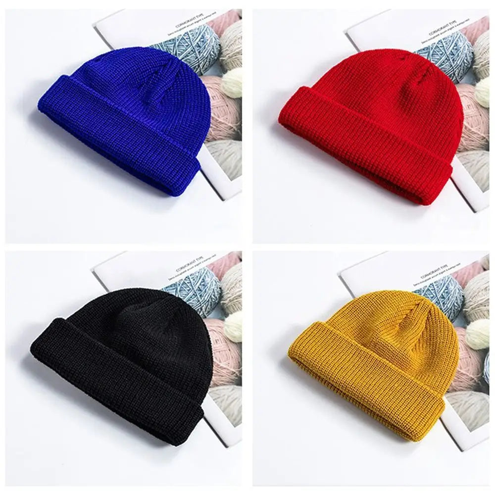 Unisex Knit Beanie Cap – Brimless Dome Hat, 9 Colors Knit Beanie Hat SWANS