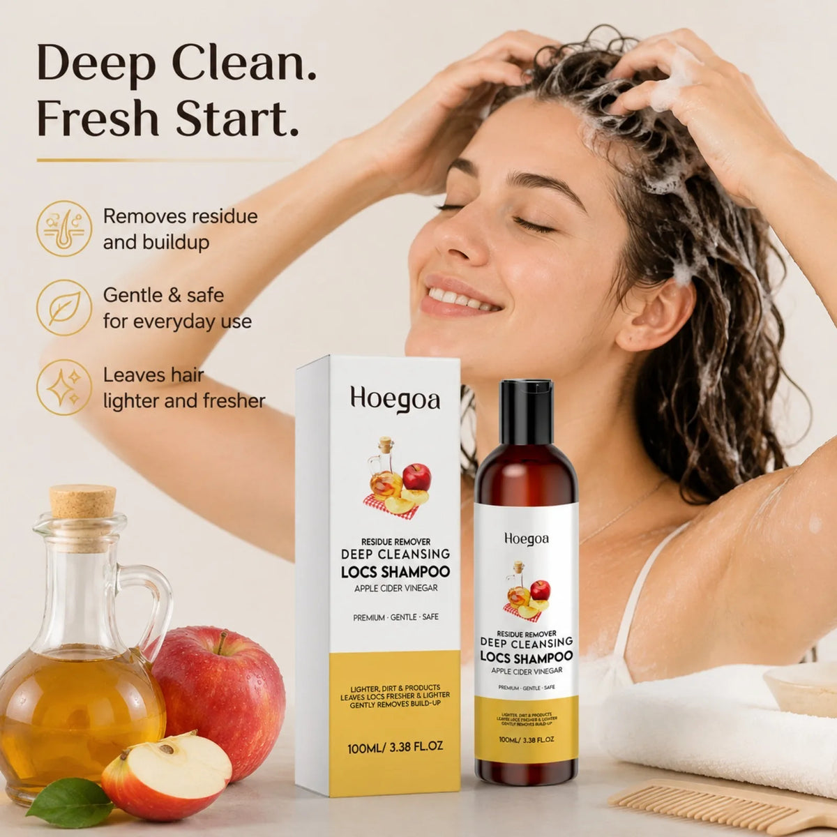 Apple Cider Vinegar Locs Shampoo – Deep Cleansing 100ml Locs Shampoo SWANS