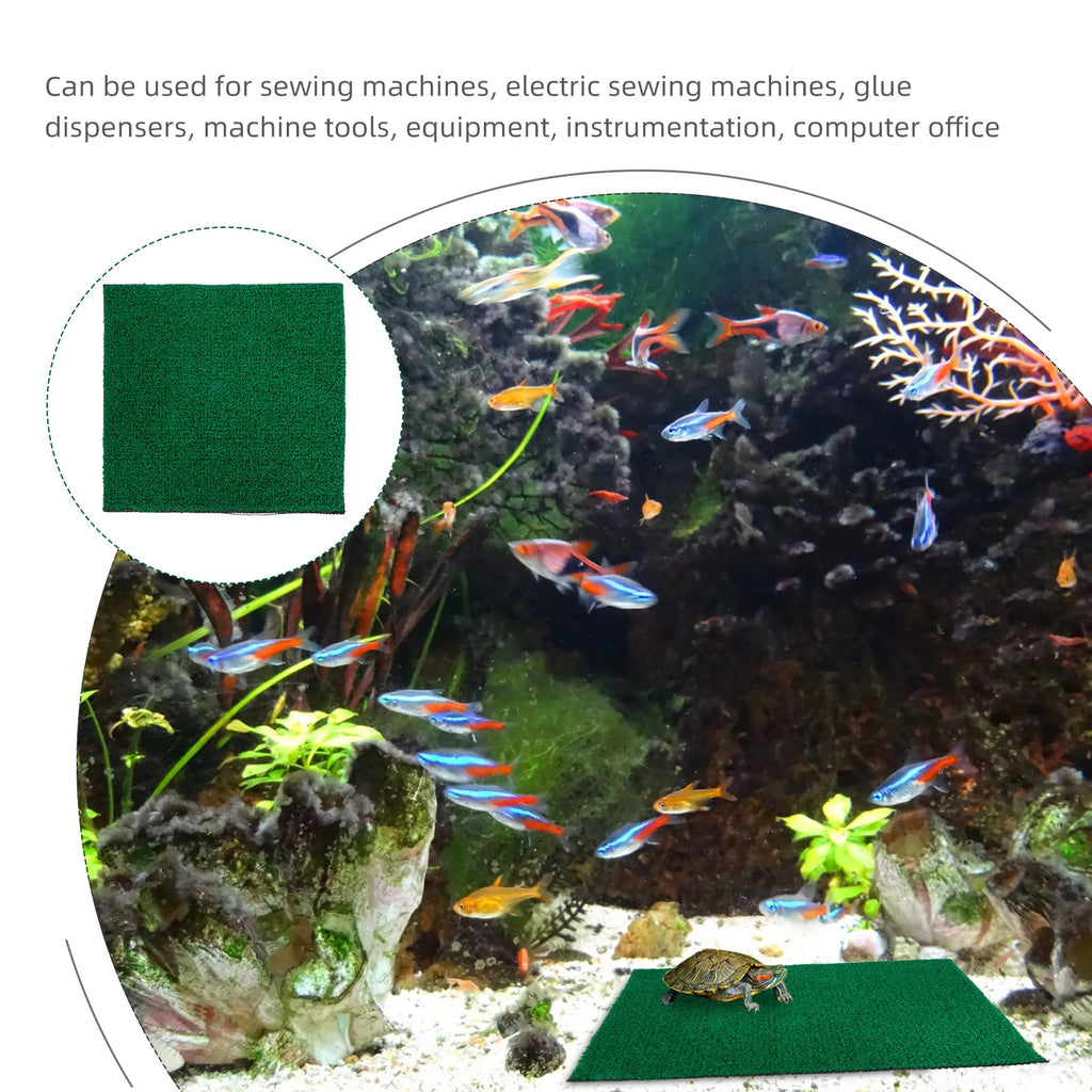 Artificial Grass Mat – Turtle Basking Platform & Tank Decor Reptile Habitat Mat SWANS