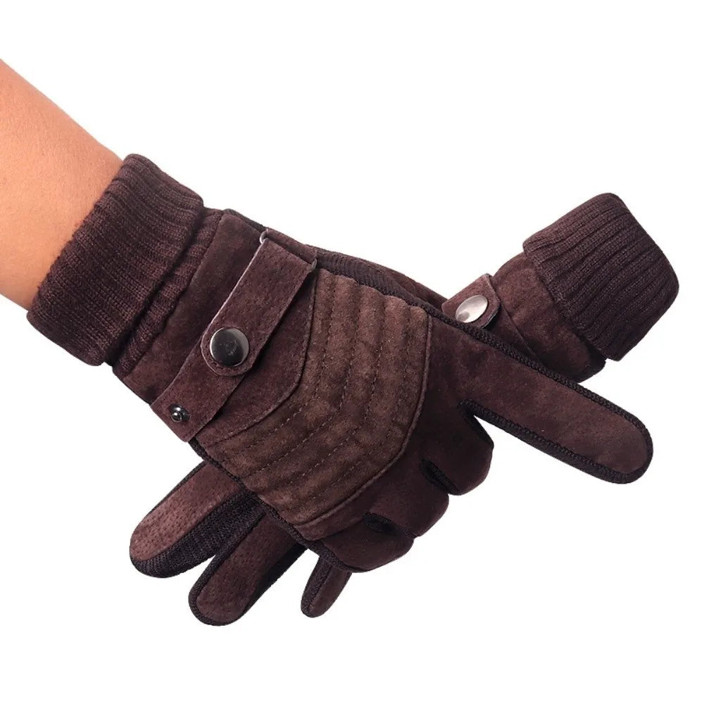 Windproof Touch Screen Leather Cycling & Motorcycle Gloves Cycling Winter Gloves SWANS