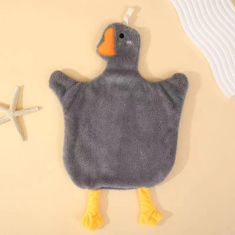 SWANS Cartoon Goose Hanging Hand Towel – Quick Dry & Soft Hanging Hand Towel SWANS