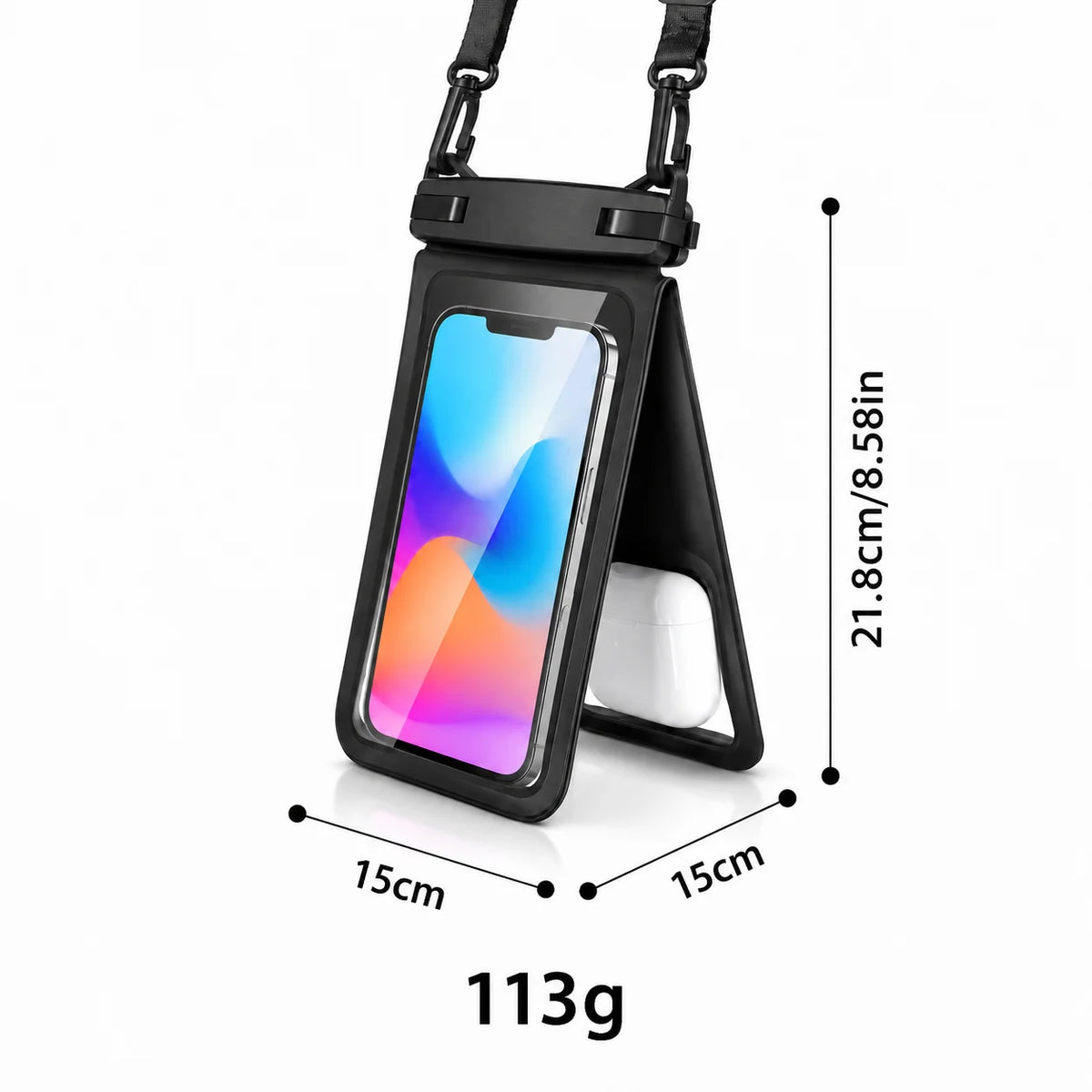 Waterproof Phone Pouch Dual-Pocket Dry Bag with Lanyard Waterproof Phone Pouch SWANS