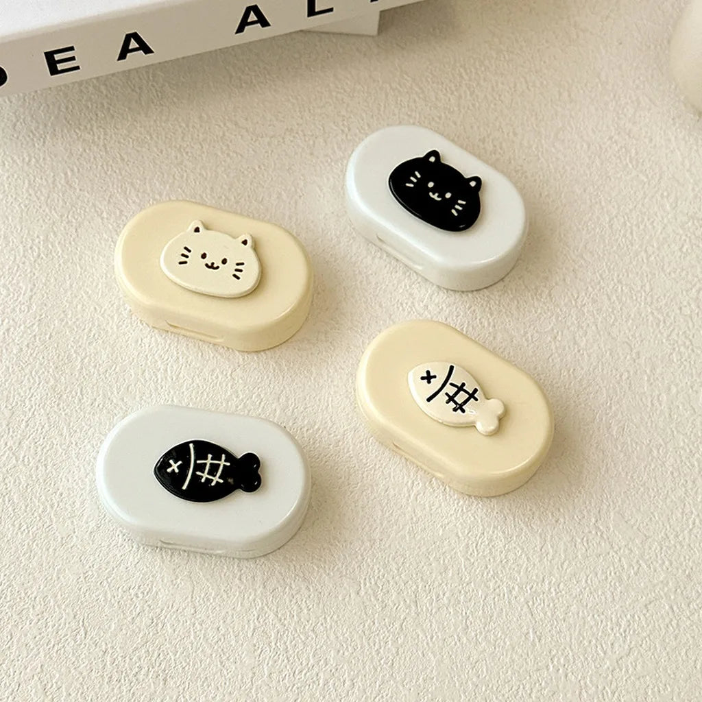 Flip Contact Lens Case with Mirror, Tweezer & Applicator Contact Lens Case SWANS