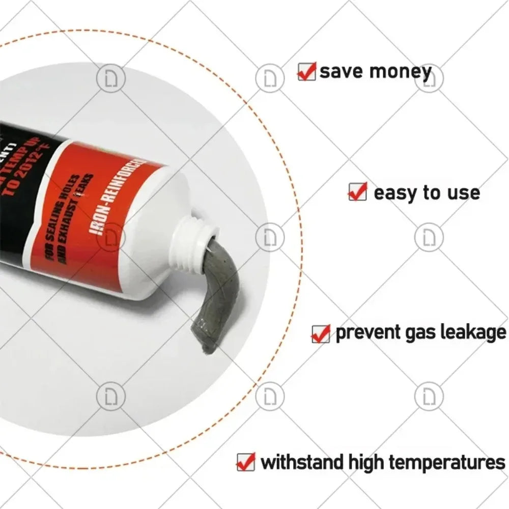 High-Temp Exhaust Pipe Sealant – Car & Motorcycle Muffler Repair Exhaust Pipe Sealant SWANS