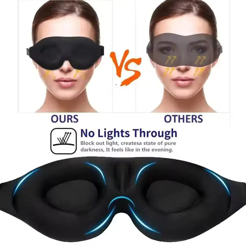 3-Pack 3D Memory Foam Sleep Eye Mask – Light Blocking Blindfold Sleep Eye Mask SWANS