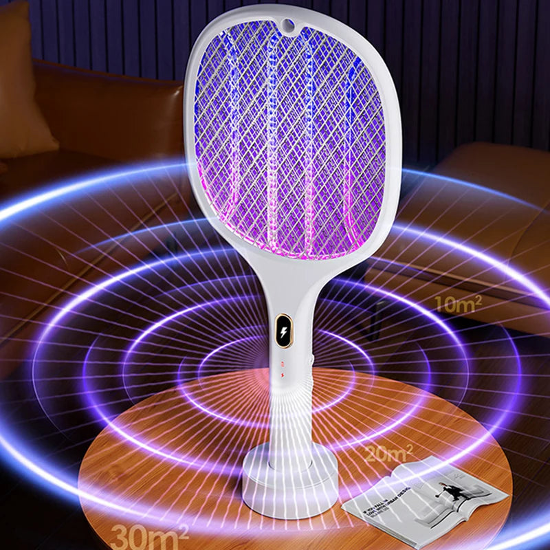 XMSJ 3-in-1 USB Rechargeable Bug Zapper Electric Mosquito Racket Electric Bug Zapper Racket SWANS