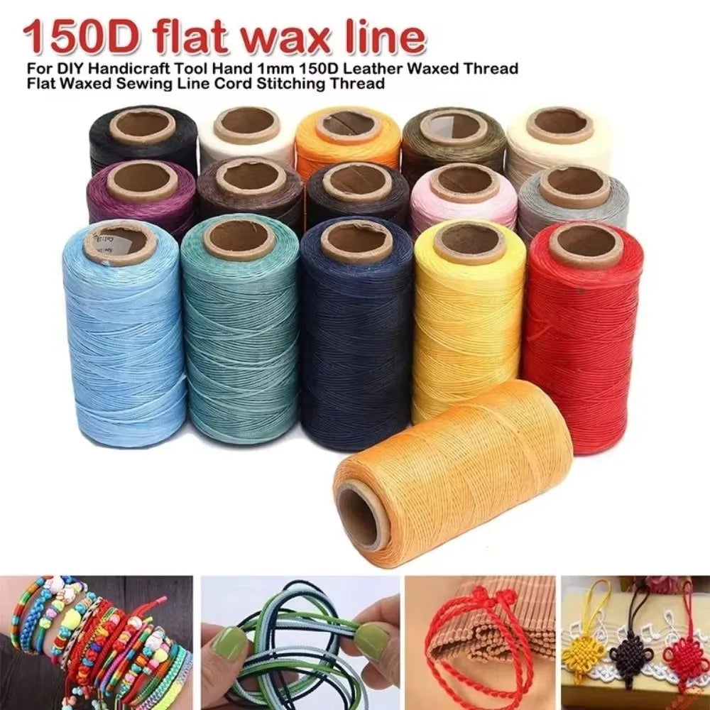 Waxed Thread Cord 0.8MM 260M – Leather & DIY Craft String Waxed Craft Thread SWANS