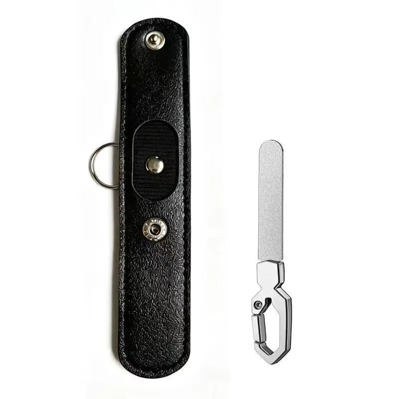 YOVIP Double-Sided Stainless Steel Nail File – Coarse & Fine Nail File SWANS silver with bag