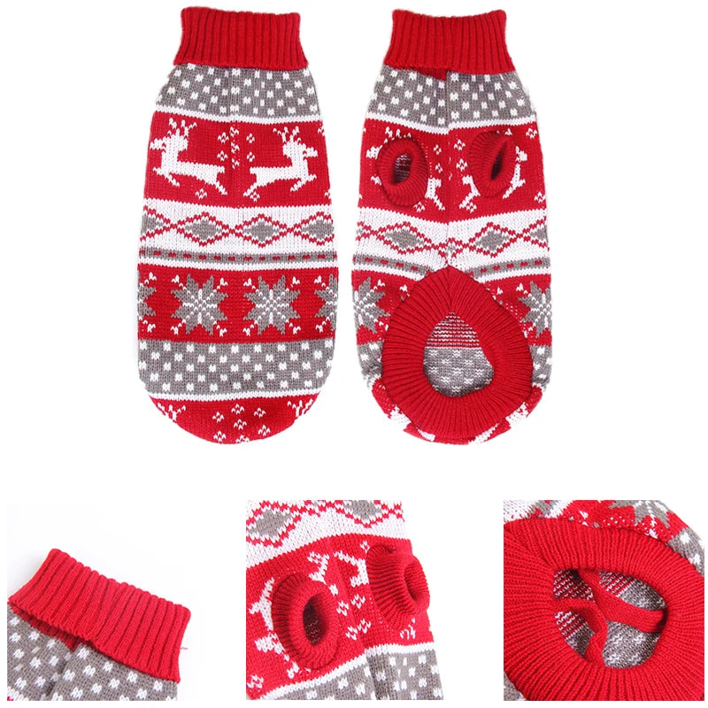 Warm Knitted Dog Sweater – Small & Medium Pet Winter Coat Pet Dog Sweater SWANS