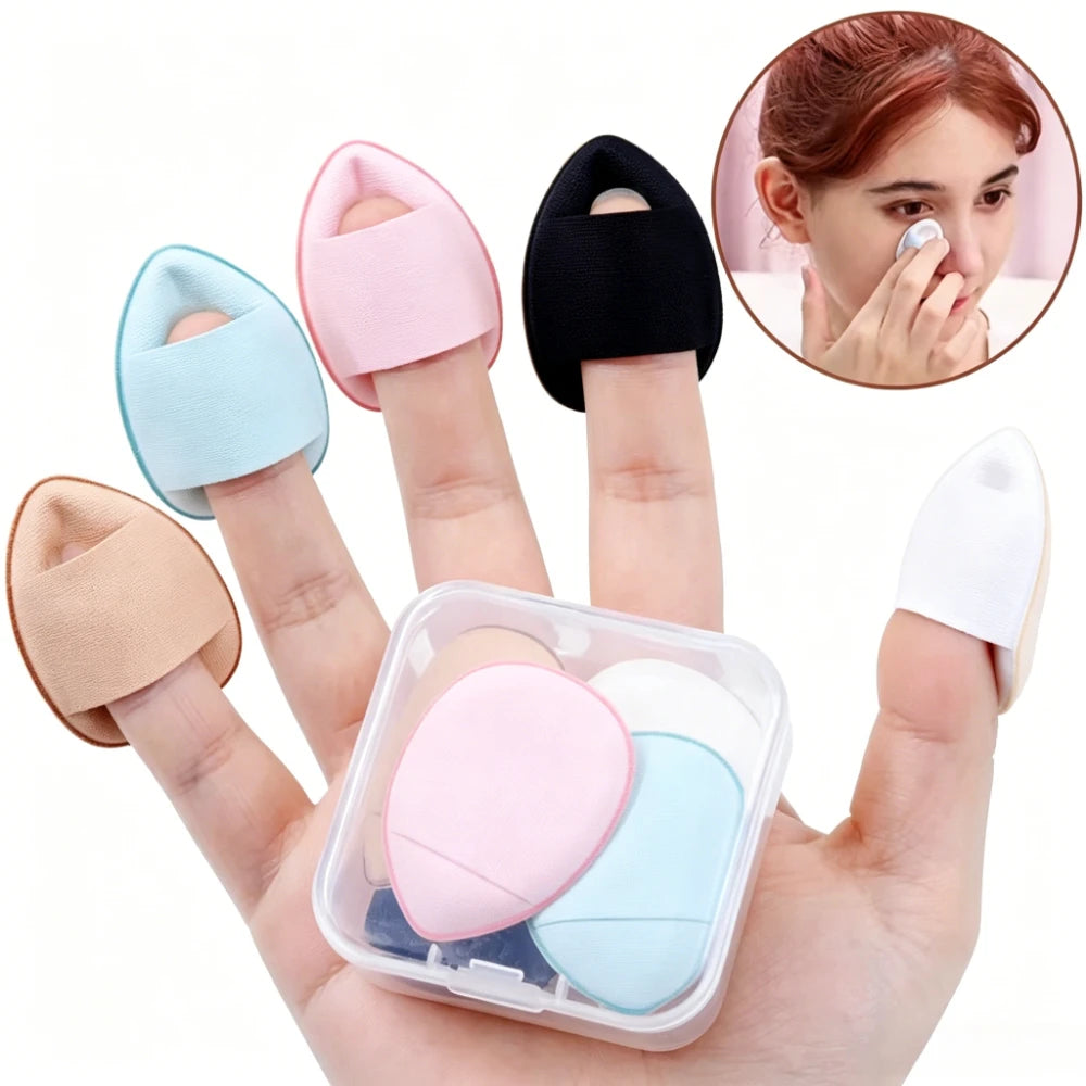 Mini Finger Puff Sponge – Foundation & Concealer Applicator 5/10Pk Makeup Sponge Applicator SWANS
