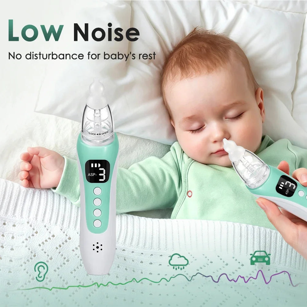 Hailicare Baby Nasal Aspirator – 3 Levels, Music & LED Display Baby Nasal Aspirator SWANS