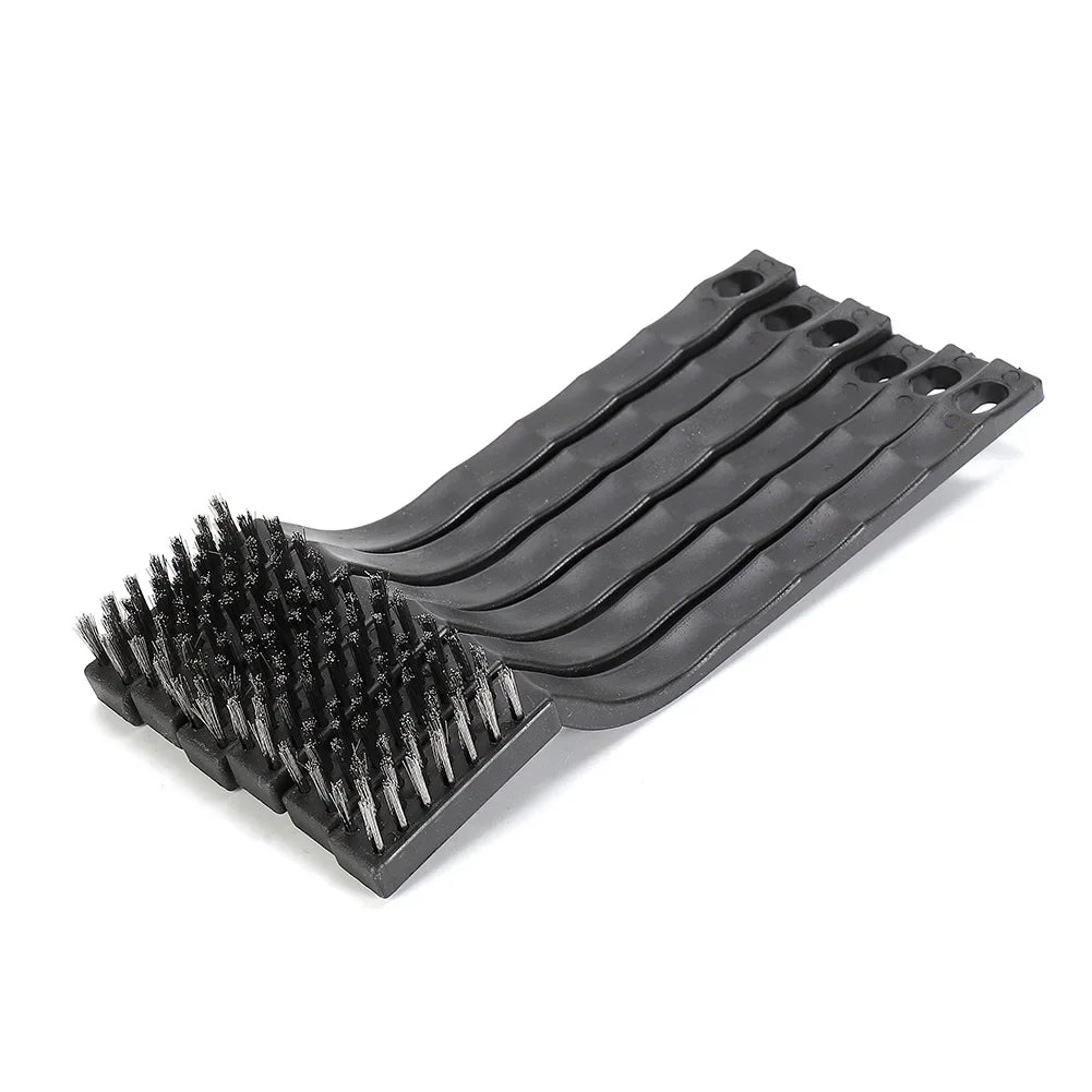 6-Pack Stainless Steel Wire Brush Set – Metal Polishing & Rust Wire Brush Set SWANS